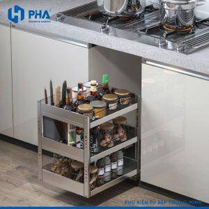 Giá dao thớt 3 tầng đa năng - kính