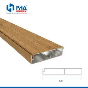 thanh nhôm làm ngăn kéo tủ 100 màu vân gỗ sồi