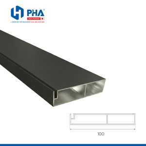thanh nhôm làm ngăn kéo tủ 100 màu xám chì