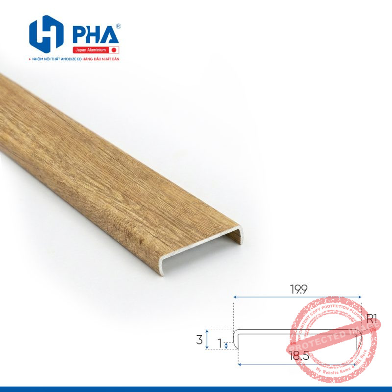 thanh bọc cạnh - màu vân gỗ sồi