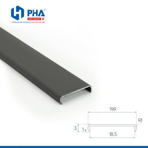 thanh bọc cạnh - màu xám chì