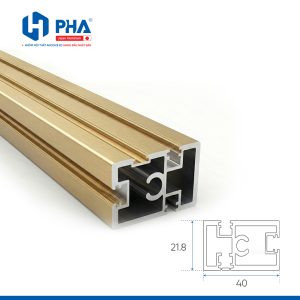thanh nhôm đứng tủ - màu vàng gold