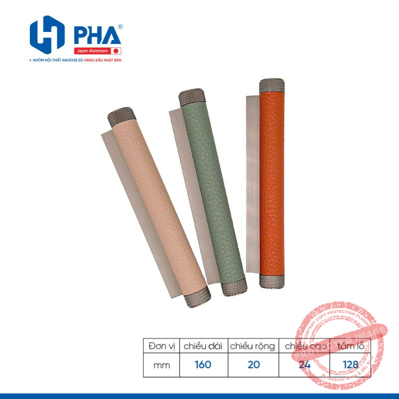 tay nắm tròn bọc da 160mm