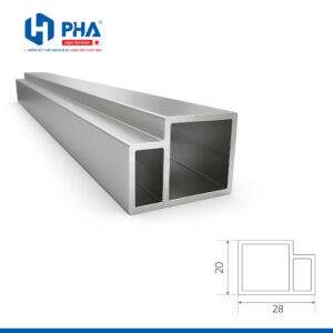 Hệ khung kệ đỡ kính 5mm - màu bạc - PHA-202