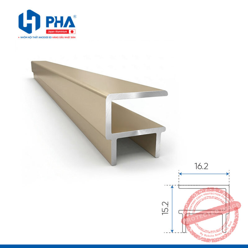 Nẹp che pano hộp phẳng - màu champagne PHA-040