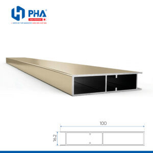 Thanh chia mặt ngoài rộng 100mm - màu champagne PHA-036