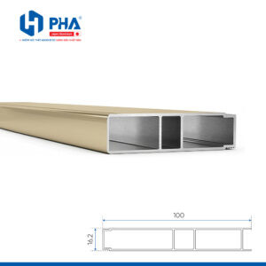 Thanh chia vách giữa rộng 100mm - màu champagne - PHA-038