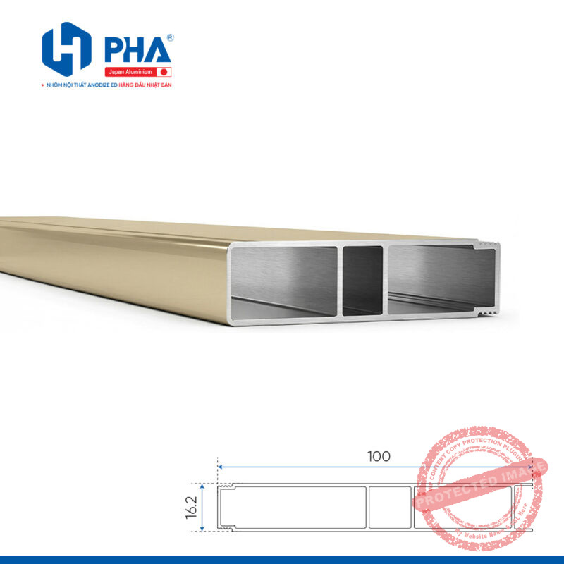 Thanh chia vách giữa rộng 100mm - màu champagne - PHA-038