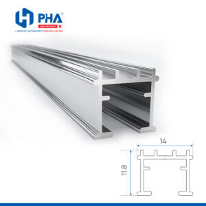 Thanh góc chốt tấm 16mm nhôm thô mạ Cromat - màu bạc - PHA-041