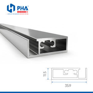 Thanh nhôm khay kệ rượu vang - màu bạc - PHA-062